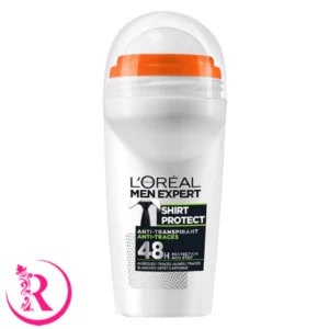 مام رول ضد تعریق مردانه 48 ساعته لورال سفید مدل L’Oréal Men Expert Shirt Protect حجم 50 میل