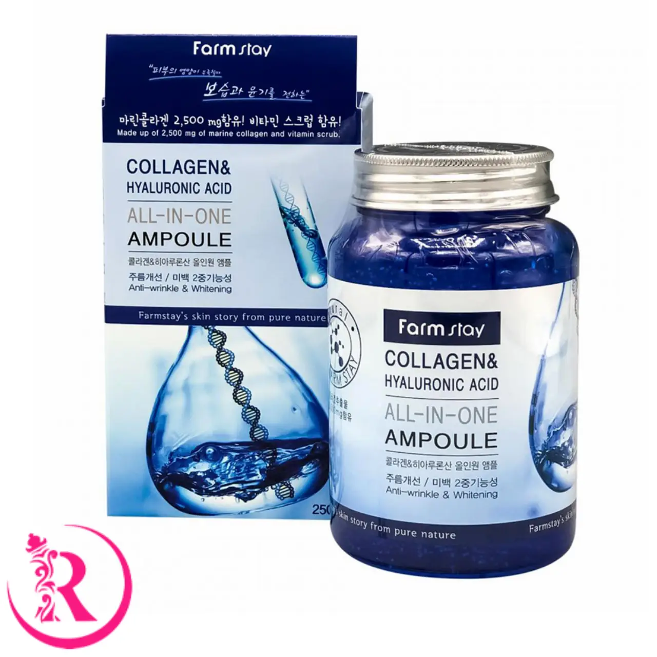 آمپول کلاژن و هیالورونیک اسید فارم استی 250 میل Farmstay_آروان گالری