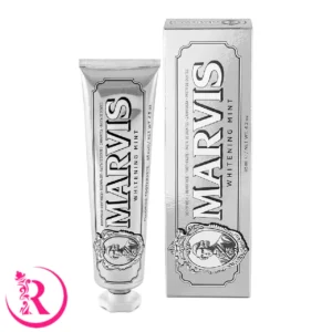 خمیردندان مارویس سفیدکننده قوی 85 گرم نقره‌ای smok marvis whitening mint