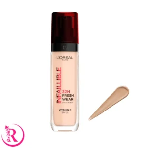 کرم پودر لورال LOREAL INFAILLIBLE شماره 145 حاوی ویتامین C و SPF25