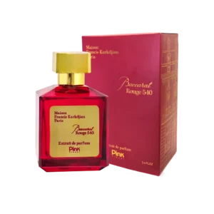 ادوپرفیوم پینک ویژوآل Pink مدل باکارات رژ اکستریت Baccarat Rouge 540 Extrait حجم 100 میلی لیتر