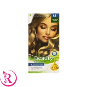 کیت رنگ مو زنانه فاقد سولفات و آمونیاک بیوتی شماره 8.31 رنگ LIGHT BEIGE BLONDE (بلوند بژ روشن)
