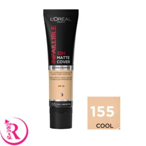 کرم پودر لورال اینفالیبل 32 ساعته شماره 155 Cool Undertone – پوشش مات و ماندگار