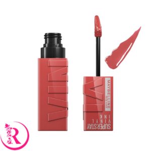 رژ لب مایع براق میبلین سوپر استی رنگ 15 Peachy | آرایش لب طبیعی