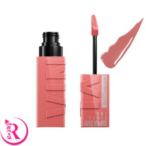 رژ لب مایع براق میبلین سوپر استی رنگ 100 Charmed