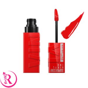 رژ لب مایع براق میبلین سوپر استی رنگ 25 Red-Hot