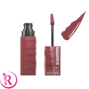 رژ لب مایع براق میبلین سوپر استی رنگ 40 Witty