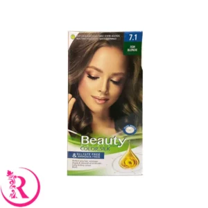 کیت رنگ مو زنانه فاقد سولفات و آمونیاک بیوتی شماره 7.1 رنگ ASH BLONDE (بلوند خاکستری)