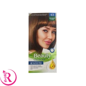 کیت رنگ مو زنانه فاقد سولفات و آمونیاک بیوتی شماره 6.5 رنگ DARK GOLDEN BLONDE (بلوند طلایی تیره)