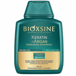 شامپو ترمیم‌کننده و ضد ریزش مو بیوکسین سبز – حاوی آرگان و کراتین، حجم 300 میلی‌لیتر